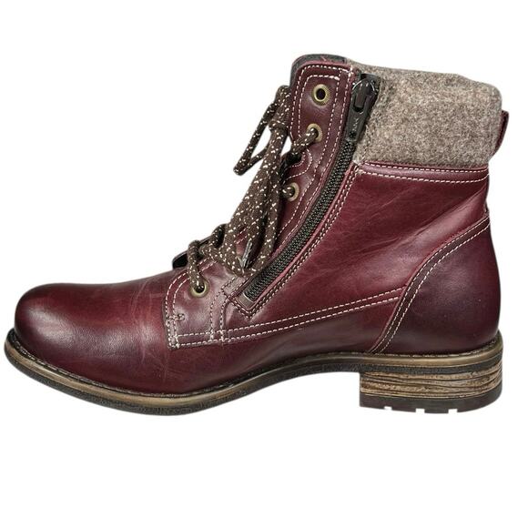 Taos Women’s Cutie Red Leather Side Zip Ankle Boot Size US 5.5 - Picture 2 of 11